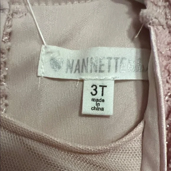 Nannette Pink Rosette Formal Dress Toddler size T3 - Picture 2 of 6